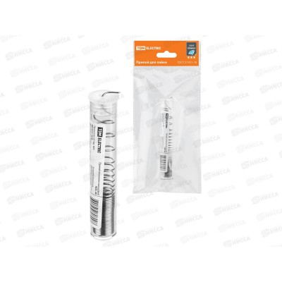 Припой ПОС 40, проволока, ГОСТ 21931-76, d1мм, 10 г, колба, серия "Алмаз" TDM, 1610