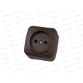 Розетка 2П открытой установки IP20 10А, венге "Дача" Народная, 0027 *12/120 Розетка 2П открытой установки IP20 10А, венге "Дача" Народная, 0027 *12/120