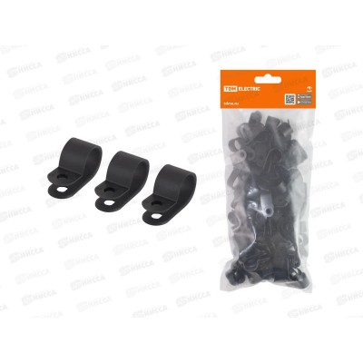 Скоба нейлоновая крепежная СКН-16 черная (100шт) TDM, 0215 *10/50 Скоба нейлоновая крепежная СКН-16 черная (100шт) TDM, 0215 *10/50