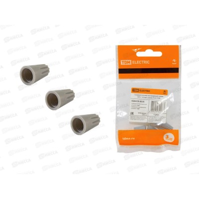 Соединительный изолирующий зажим СИЗ-1 3,0 мм2 серый (5шт) TDM, 0026 Соединительный изолирующий зажим СИЗ-1 3,0 мм2 серый (5шт) TDM, 0026