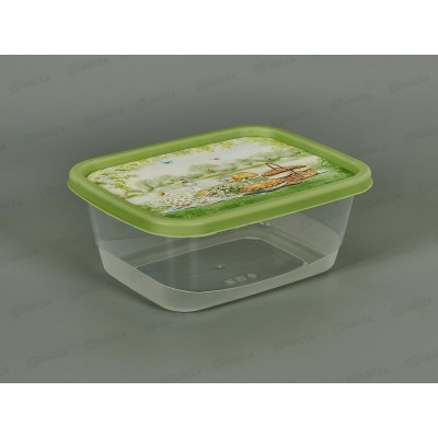 Контейнер д/прод. 0,85л с декором зеленый 222126218/08 *20 Контейнер д/прод. 0,85л с декором зеленый 222126218/08 *20