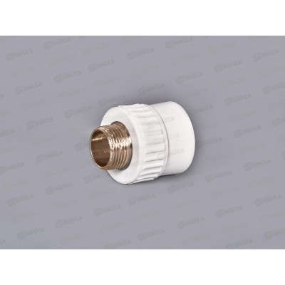 Адаптер PP-R с наружней резьбой белый 32x3/4" Jakko *10/60 Адаптер PP-R с наружней резьбой белый 32x3/4" Jakko *10/60