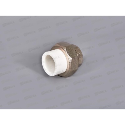 Муфта разъемная PP-R ЭКО 20*1/2" вн.резьба, белый, Jakko *30/150