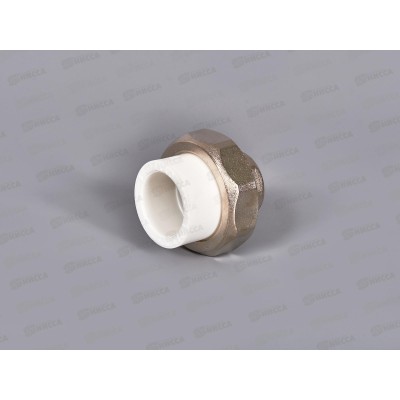 Муфта разъемная PP-R ЭКО 25*1/2&quot вн.резьба, белый, Jakko *20/80