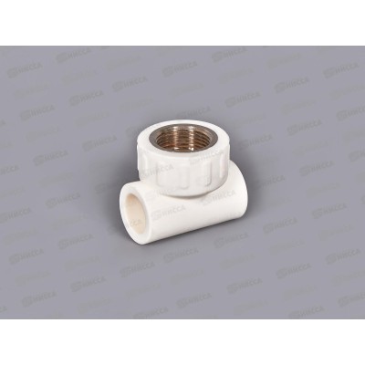 Тройник PP-R с вн.рез.  белый 20x3/4" Jakko *10/80