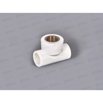 Тройник PP-R с вн.рез.  белый 20x1/2" Jakko *10/80