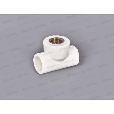 Тройник PP-R с вн.рез.  белый 25x1/2&quot Jakko *10/80
