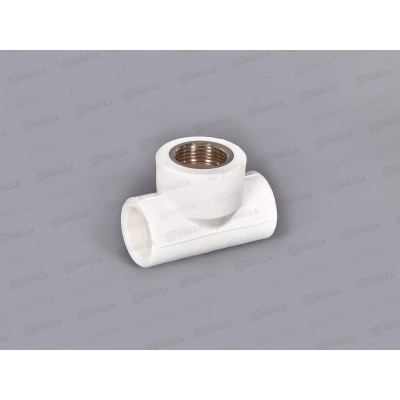 Тройник PP-R с вн.рез.  белый 25x3/4" Jakko *10/80 Тройник PP-R с вн.рез.  белый 25x3/4" Jakko *10/80