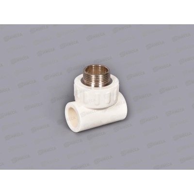 Тройник PP-R с нар.рез.  белый 20x3/4&quot Jakko *10/80