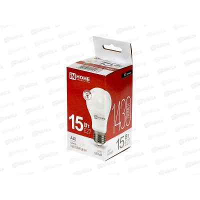 Лампа светодиодная IN HOME LED-A60-deco 15Вт E27 4000К 990Лм *50