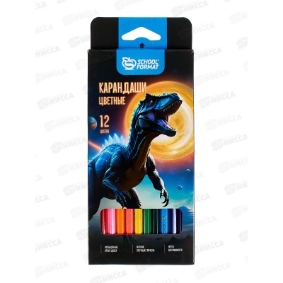 Карандаши 12цв SchoolФОРМАТ Микс для мальчиков шестигр.дер.  КЦ12-ММК*12 Карандаши 12цв SchoolФОРМАТ Микс для мальчиков шестигр.дер.  КЦ12-ММК*12