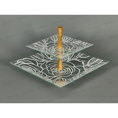 Этажерка Цирцея белая 2-х ярусная 195/295, Э20-3,5  *7