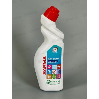 Сарма ср-во д/сантехники гель Без хлора Универсал 750г *18 Сарма ср-во д/сантехники гель Без хлора Универсал 750г *18