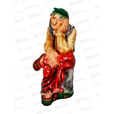 Фигура садовая из гипса &quotБаба Яга на пне&quot (770*400мм) арт.327