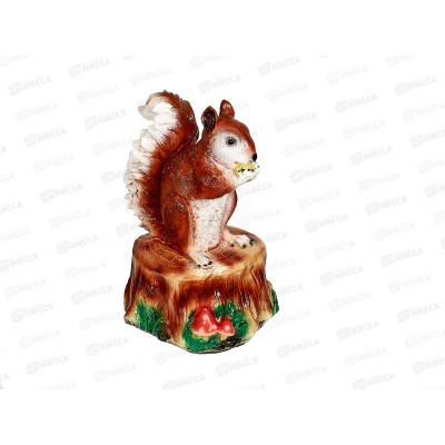 Фигура садовая из гипса &quotБелка на пне большая&quot (520*330мм) арт.293