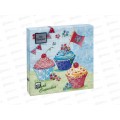 Салфетки 3сл 20л 33*33 Art Bouquet Пирожные 37856*12