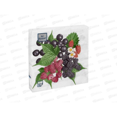Салфетки 3сл 20л 33*33 Art Bouquet Ягодное ассорти 37366*12 Салфетки 3сл 20л 33*33 Art Bouquet Ягодное ассорти 37366*12