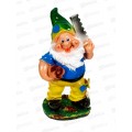 Фигура садовая из гипса &quotГном с пилой&quot (470*250мм) арт.227