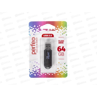 Флеш-карта Perfeo USB 64GB C03 Black, PF-C03B064 Флеш-карта Perfeo USB 64GB C03 Black, PF-C03B064