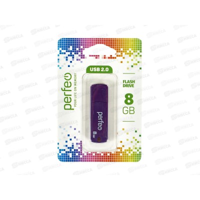 Флеш-карта Perfeo USB  8GB C05 Purple, PF-C05P008