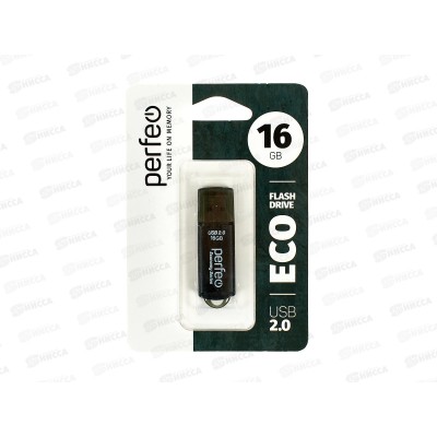 Флеш-карта Perfeo USB 16GB E01 Black economy series, PF-E01B016ES