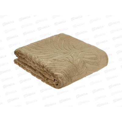 Покрывало махровое декоративное 150*220 Жаккард 04-124 светло-коричнев Покрывало махровое декоративное 150*220 Жаккард 04-124 светло-коричнев