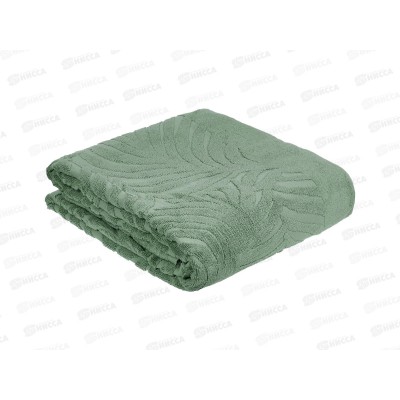 Покрывало махровое декоративное 150*220 Жаккард 04-126 серый