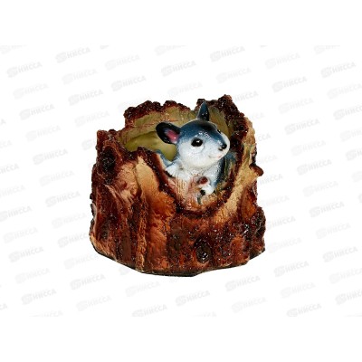 Кашпо "Мышь на пне маленькое" (160*180мм) арт.67 Кашпо "Мышь на пне маленькое" (160*180мм) арт.67