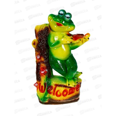 Фигура садовая из гипса &quotЛягушка со скрипкой&quot (350*220мм) арт.15