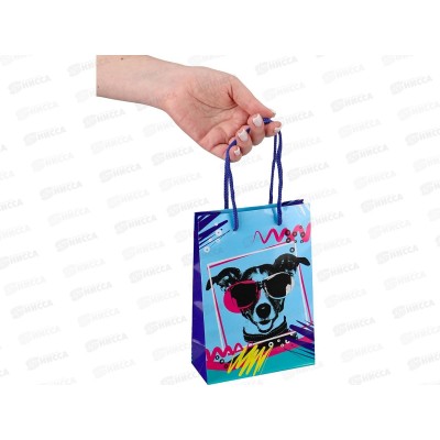 Пакет подарочный MI 14х20х6,5см Модный Джек-Рассел, ПКП-1118 *12