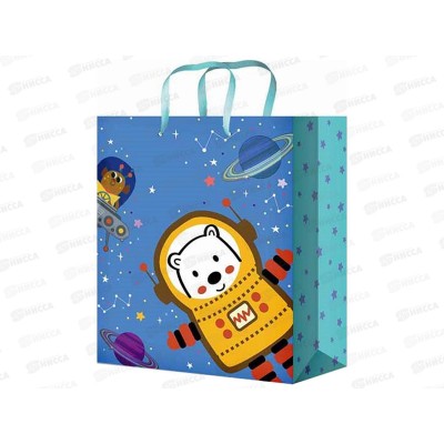 Пакет подарочный MI 22х31х10см Медвежонок в космосе, ППК-4435  *12