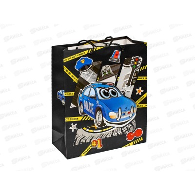 Пакет подарочный MI 26х32х10см Веселая машинка, ПКП-9236  *12