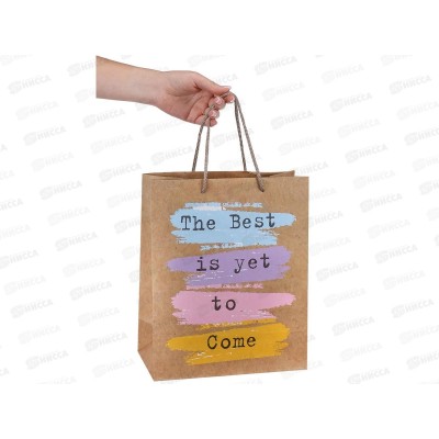 Пакет подарочный MI 26,4х32,7х13,6см Мазки, ПКП-9146  *12