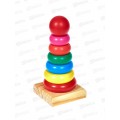 Деревянная игрушка. Пирамидка средняя (6,2х13,5см), ИД-8987