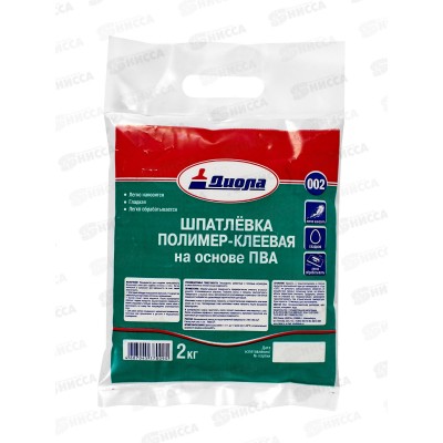 Шпатлевка полимерно-клеевая Д-002 2,0кг *1/12 Шпатлевка полимерно-клеевая Д-002 2,0кг *1/12