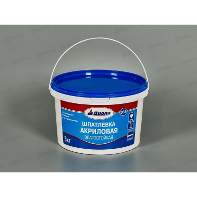 Шпатлевка акриловая влагостойкая интерьерная Д-003 3,0кг *1/8 Шпатлевка акриловая влагостойкая интерьерная Д-003 3,0кг *1/8