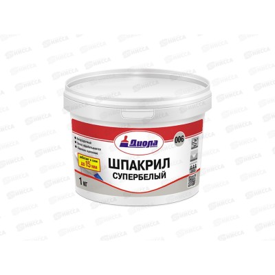 Шпакрил супербелый Д-006 5,0кг *1/4 Шпакрил супербелый Д-006 5,0кг *1/4
