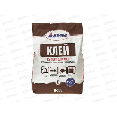 Клей для керамической плитки усиленный Д-303 Суперполимер 5,0кг