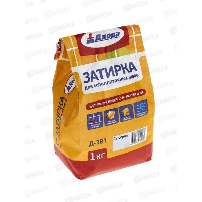 Затирка для межплиточных швов Д-381 серая 1,0кг *1/20