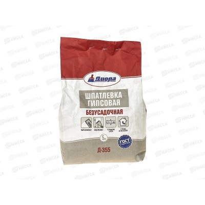 Шпатлевка гипсовая безусадочная Д-355 5,0кг *1/4 Шпатлевка гипсовая безусадочная Д-355 5,0кг *1/4