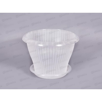 Горшок для цветов Гамма ПЛЮС 2л D19 Прозрачный с поддоном  *28