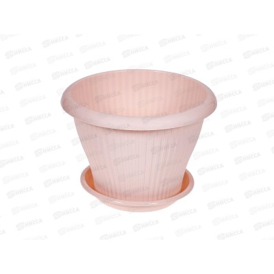 Горшок для цветов Гамма ПЛЮС 2л D19 Пудра с поддоном  *28