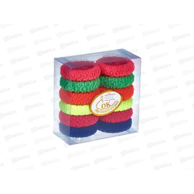 Резинка  д/волос 5см плетеная цветная №10462 (уп 12шт)