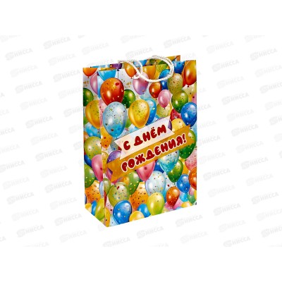 Пакет подарочный 22х31х10см ml Матовый Шары PML-123172-BLN, 393123*12