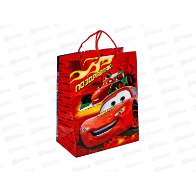 Пакет подарочный 26х32х14см глянцевый l Тачки, PL-123409-С2, 392938*12