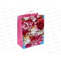 Пакет подарочный 26х32х14см l Матовый Цветы 7, PL-123032-FW7  *12