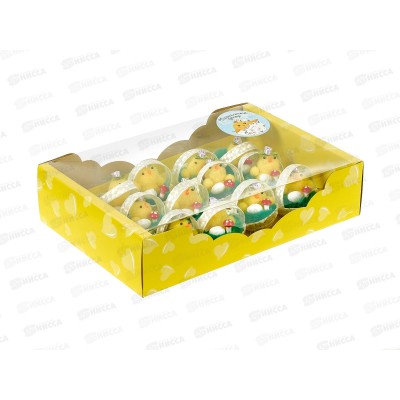 Сувенир пасхальный &quotЦыпа с яичком в корзинке&quot 12шт 5см 4559978