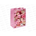 Пакет подарочный 18х22,7х10см m Матовый Цветы, PM-122759-FW5  *12