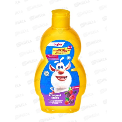 УМКА Заботливая мама Шампунь-средство для купания БУБА ягодный микс с ромашкой и овсом 400мл *6