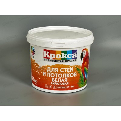 Краска в/э Крокса для стен и потолков белая акрил КР-40 7,5кг